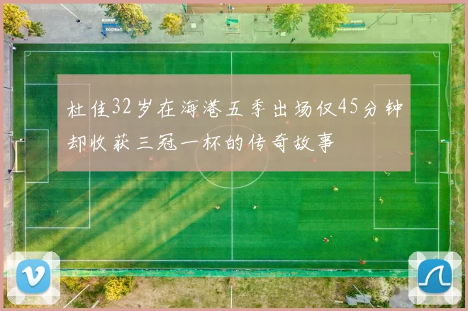 杜佳32岁在海港五季出场仅45分钟却收获三冠一杯的传奇故事