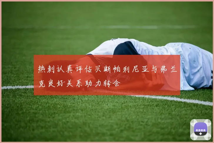 热刺认真评估买断帕利尼亚与弗兰克良好关系助力转会